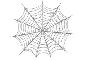 Wall Mural - Spider web isolated on transparent background, perfect for adding a spooky touch to halloween designs
