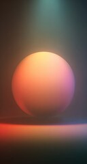 Wall Mural - Oval orb bathed in soft, gradient light