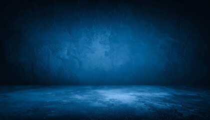 Poster - A textured blue backdrop with a smooth surface creates a calm and modern atmosphere, ideal for various artistic or design applications