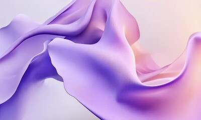 Fototapete - 
 A 3d background with a gradient color of purple and pink, featuring an abstract shape in the middle that resembles waves or curves.