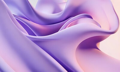 Fototapete - 
 A 3d background with a gradient color of purple and pink, featuring an abstract shape in the middle that resembles waves or curves.