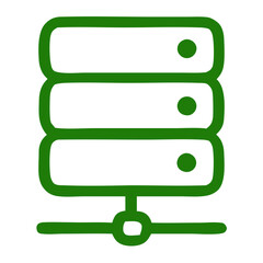 Leinwandbilder - Outline Minimalist Data Server Database Storage System Icon Illustration