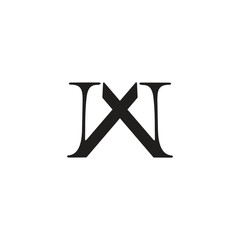 Poster - letter xw simple geometric elegant logo vector