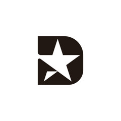 Poster - letter d star simple geometric logo vector
