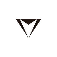 Poster - letter mv simple triangles geometric logo vector