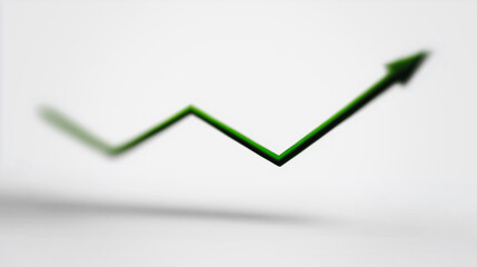 Poster - Rising Arrow: An upward trending arrow, symbolizing growth, progress, and the achievement of financial objectives. With its dynamic and motivational appearance.