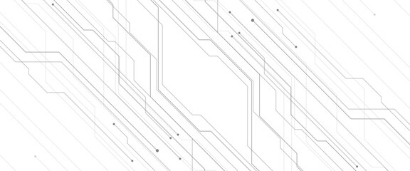 Fototapete - Vector abstract digital technology with line digital technological for web banner background	