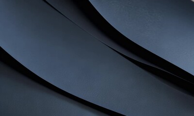 Fototapete - 
Black abstract background with geometric shapes and lines. Minimalist design, high-contrast lighting, dark tones, shadows, 