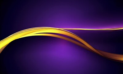Fototapete - 
Abstract purple and gold gradient background with dynamic shapes, close-up of an abstract shape on the left side of the screen,