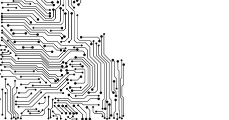 Poster - Vector circuit for communication technology background concept 