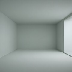 Aufkleber - Empty monochromatic room with window detail