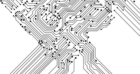Poster - Abstract futuristic circuit board Illustration, Circuit board with various technology elements. Circuit board pattern for technology background. Vector illustration