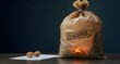 © Studio.no7 - Conceptual image of a paper bag labeled 'Classified' on fire, symbolizing secrecy, data breach, or the exposure of sensitive information, alongside a document and a wooden stamp.