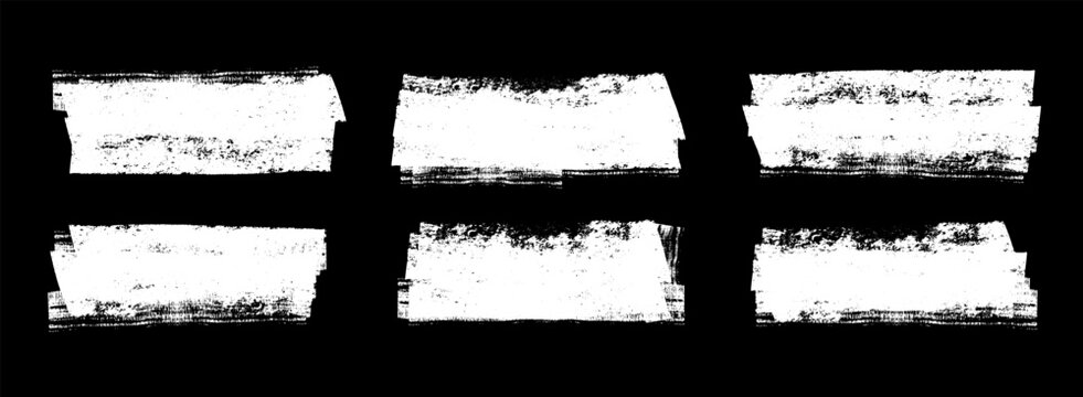 Set of Brush strokes text boxes, Paintbrush Grunge design elements, Hand drawn Grunge texture, horizontal, vertical, vector illustrator	