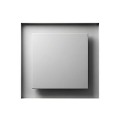 Leinwandbilder - Abstract White Square on Black Background with Subtle Shadows and Clean Lines for Modern Design