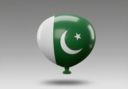 Pakistan Flag Balloon | National Day Celebration, Independence Day, Patriotic Design Element for Posters and Social Media
