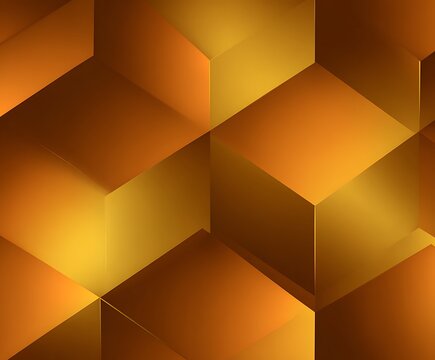 Abstract geometric design with orange cubes