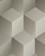 Aufkleber - Abstract cube formation in neutral tones
