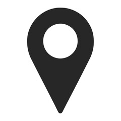 Poster - Vector icon of a location pin symbol design black vector