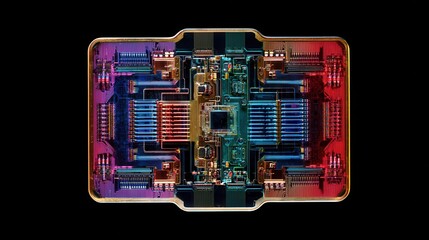 Poster - Close-up view of a complex circuit board.