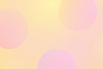 Poster - Minimalist banner background, pastel colorful, pink and yellow gradations. Circle effect style geometric, abstract background. 3d rendering.