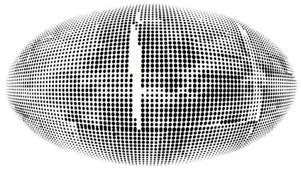 Poster - A halftone pattern creates an abstract and textured background with black dots on white