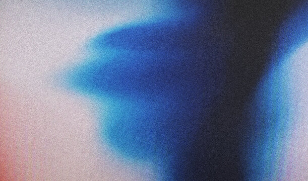Blue blurred gradient abstract background with noise.