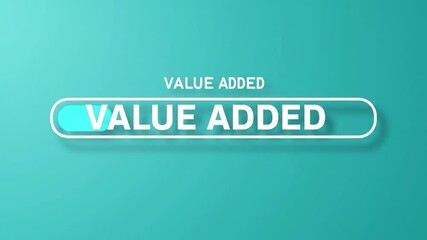 Poster - Value Added With Rounded Rectangle and Turquoise Background Aims to Increase Value