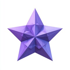 Fototapete - Abstract Purple Geometric Star 3D Render