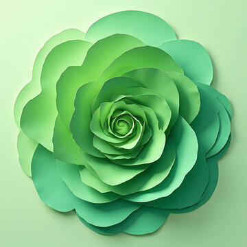 Green art paper with layers