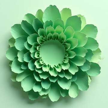 Green art paper with layers