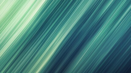 Poster - Diagonal lines of teal and light green create an abstract design.