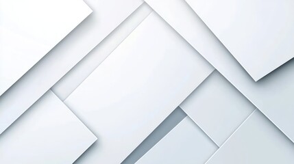 Poster - Abstract geometric shapes in light gray and white tones.