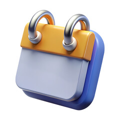 Poster - A Stylish Calendar Icon with Blue and Yellow Colors for Scheduling and Appointments