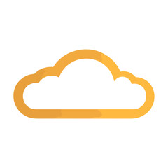 Poster - Cloud simple icon illustration vector