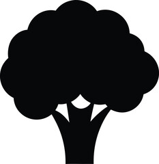 Wall Mural - Green nature tree vector illustration with abstract cloud design