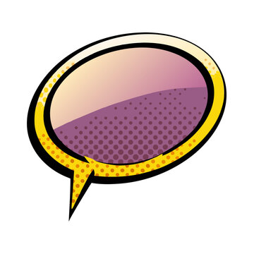 Isolated vector speech bubble in comic book style, pop art design on transparent background 