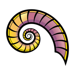 Poster - Spiral shape in colorful comic book style with pop art design, isolated vector image on transparent background  