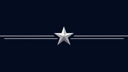 blue star on black background