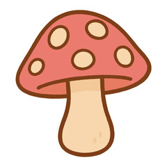 Poster - Whimsical cartoon mushroom illustration vector