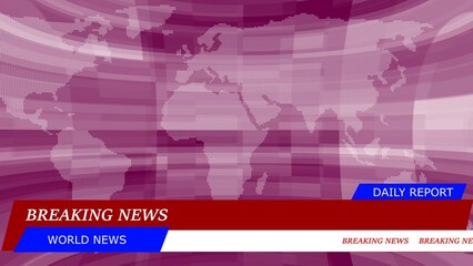 Poster - Abstract world news background with breaking news graphics for television broadcasts and global reporting on international events and daily reports