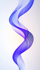 Poster - Elegant Abstract Vector Art Featuring Flowing Blue Smoke Design on a Clean White Background