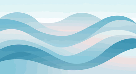 Wall Mural - Abstract Blue Pink Wave Pattern with Map Outlines