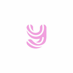 Poster - Abstract letter Y logo design template. Creative linear  monogram symbol. Colorful dynamic icon logotype