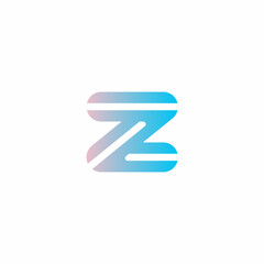Poster - Z letter logo design template. Gradient Z universal fonts monogram icon symbol. Colorful alphabet  sign.