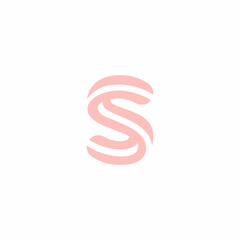 Poster - Letter S logo  template. Abstract flat icon symbol logotype in minimal style.