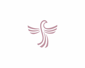 Poster - Abstract bird logo design. Graceful flight freedom wings icon mark logotype.  illustration.