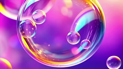 Poster - Colorful abstract chaotic texture within soap bubbles creating a mesmerizing visual experience, Abstract rainbow chaotic texture inside of the soap bubble, macro closeup