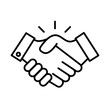 © Arta - handshake line icon with editable stroke