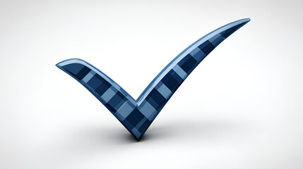 Poster - dark blue check mark Stock Illustration